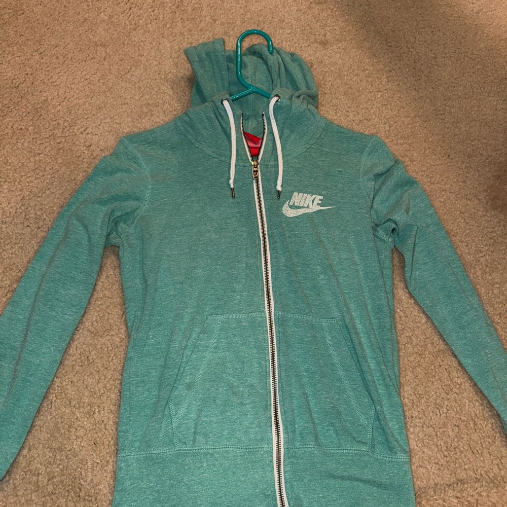Nike Women's Teal Zip-Up Hoodie
